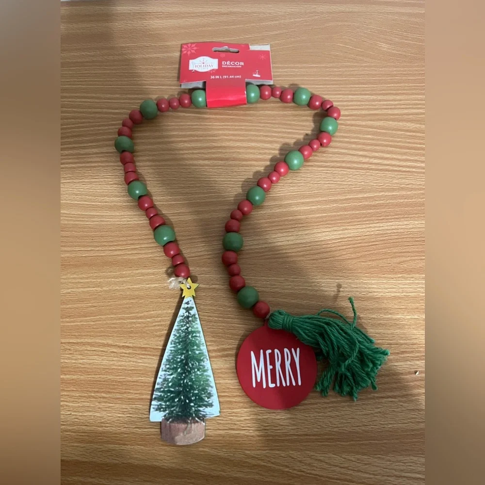Holiday Time Christmas Wooden garland
